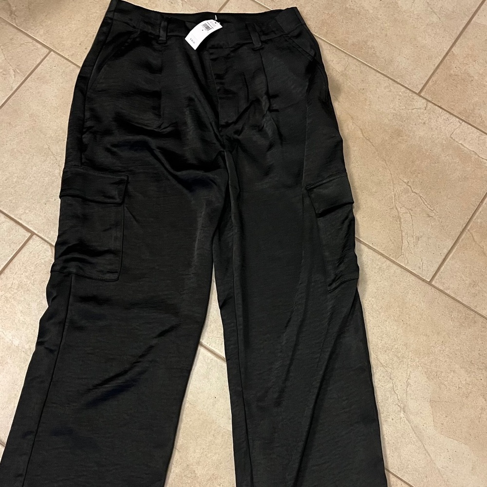 GAP black silky pants